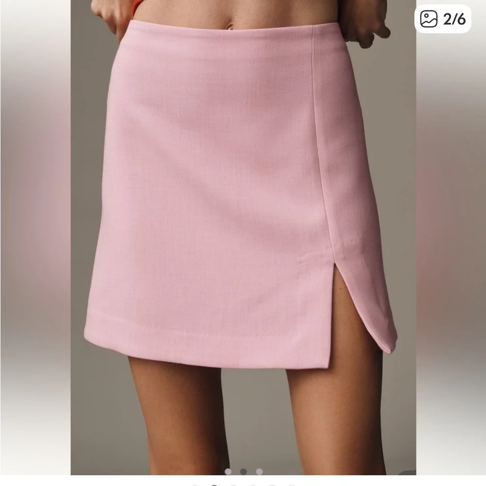 Maeve Pink Mini Skirt - Picture 2 of 6